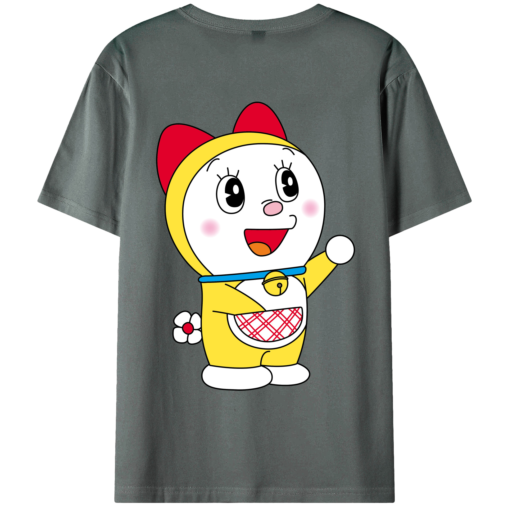 （画像用） ドラえもん ドラミ Doraemon Dorami 綿100％ メンズ半袖Tシャツ（バックプリント） 通気性